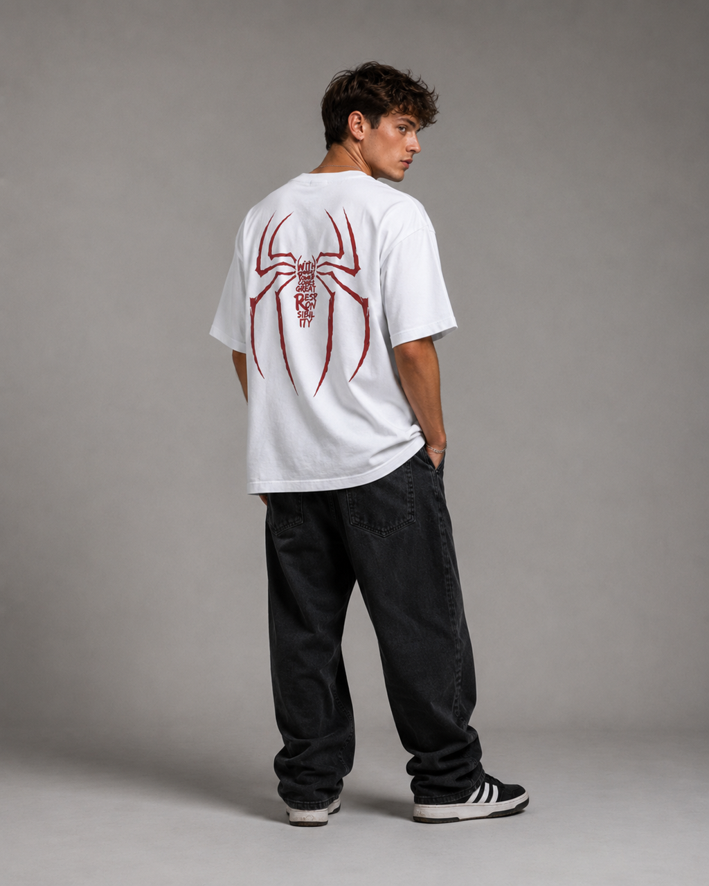 Spider Legacy Oversized Graphic T-Shirt for Men