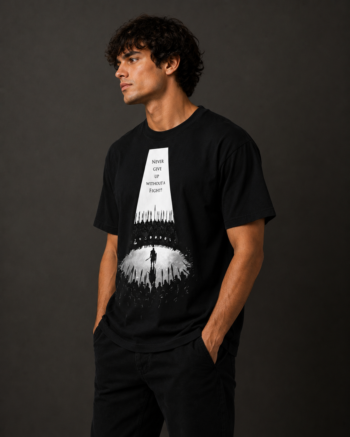 Never Give Up Without a Fight Men Classic Fit T-Shirt