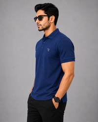 Signature Men Classic Fit Royal Blue Polo T-Shirt