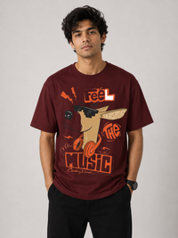 Feel the Music Men Classic Fit Graphic T-Shirt