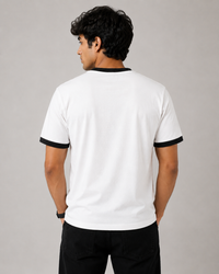 Plain White Men's Classic Fit Ringer T-Shirt
