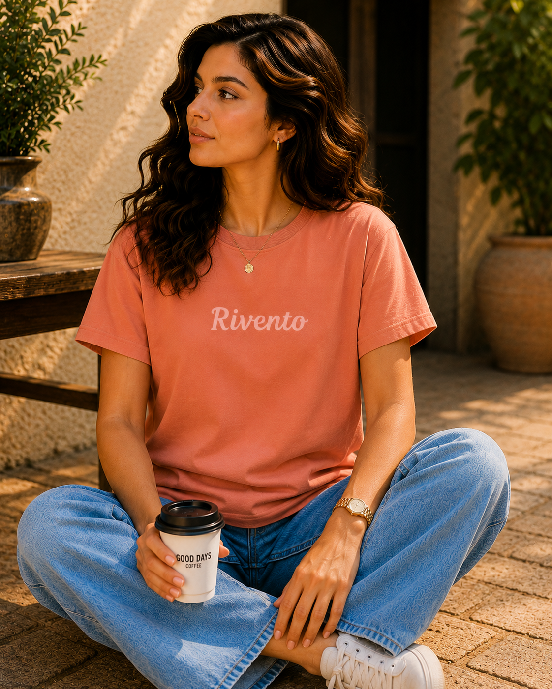 Rivento Minimal Logo Women T-Shirt