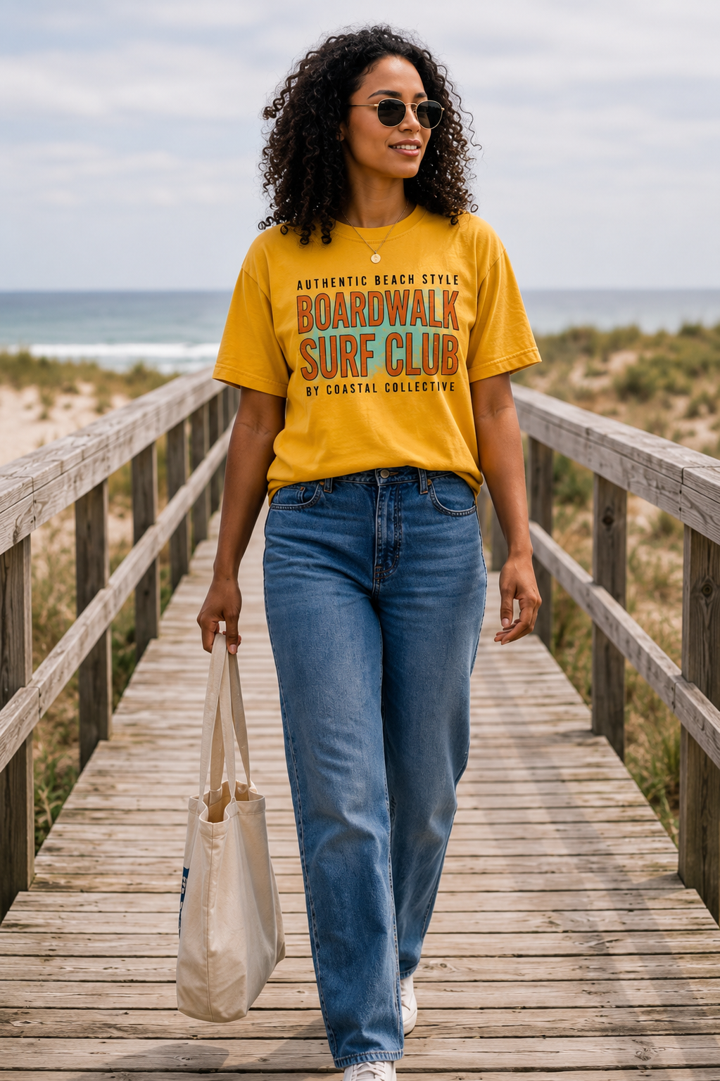 Women Boardwalk Surf Club Graphic T-Shirt