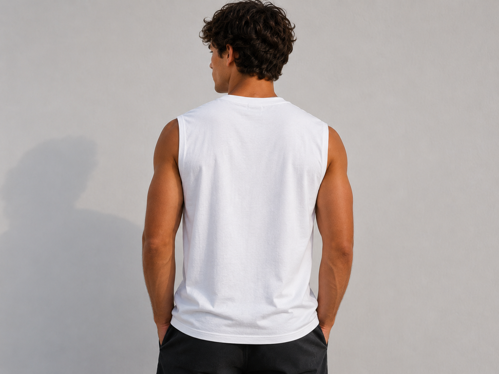 Coastal Breeze White Tank Top