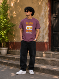Learn to Say No Men Classic Fit Motivational Graphic T-Shirt