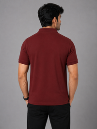 Signature Men Classic Fit Red Polo T-Shirt