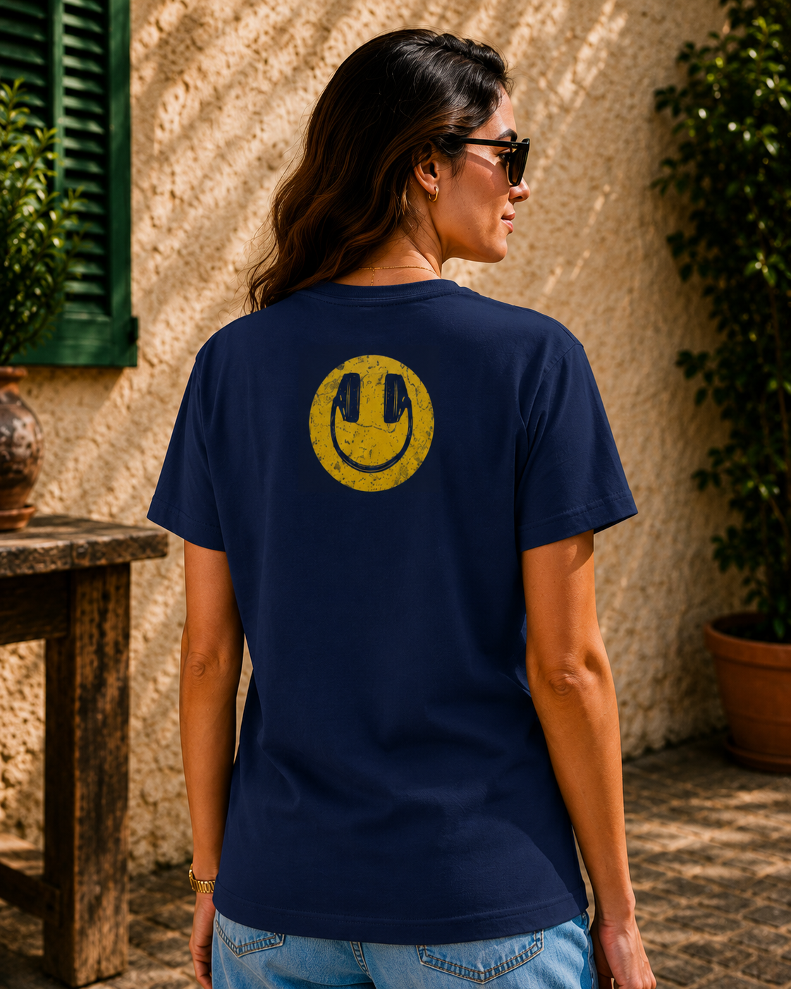 Women Smiley Face Graphic T-Shirt