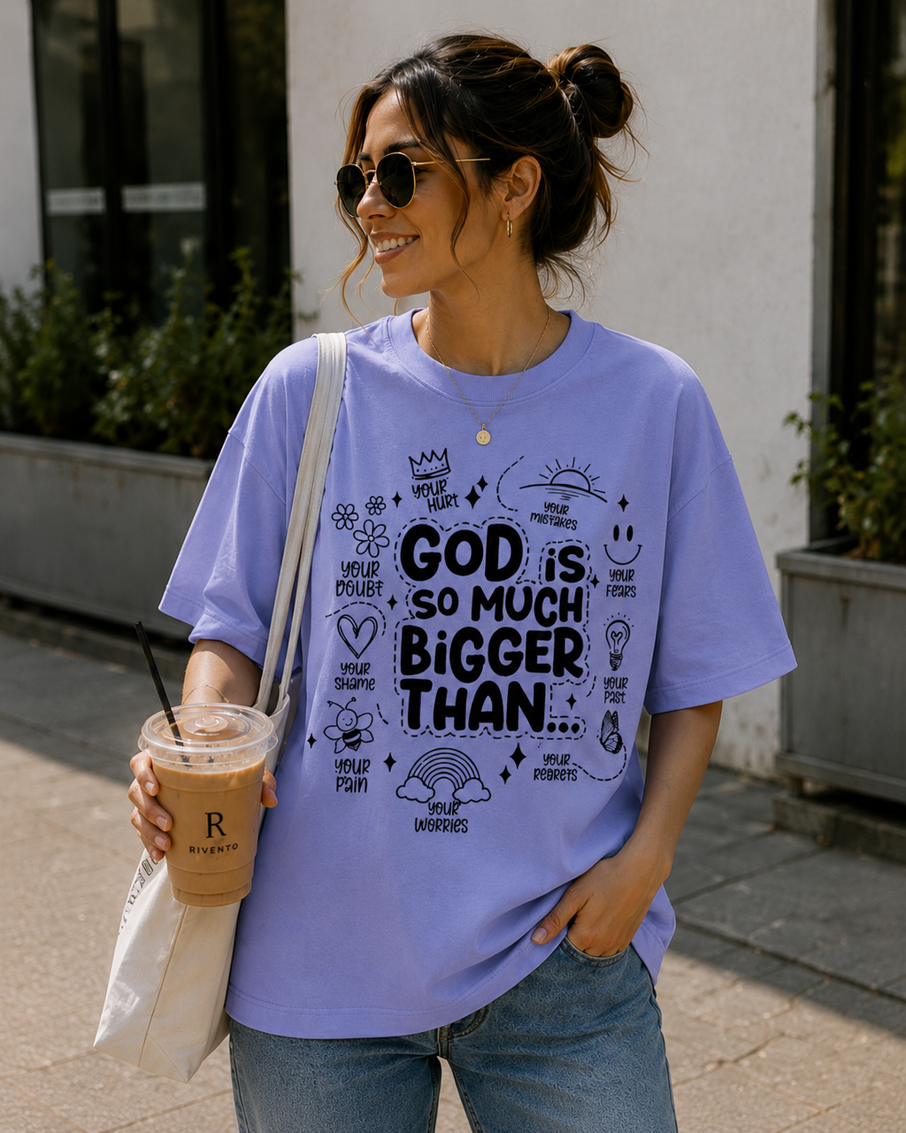 Women Faith Over Fear Oversized T-Shirt