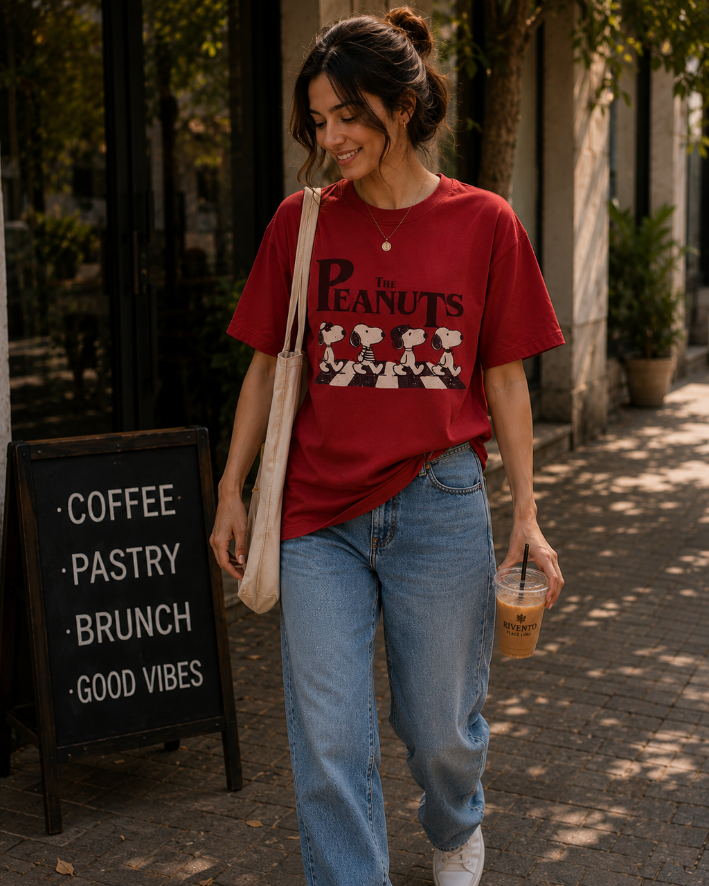 Women Retro Snoopy Cartoon Graphic T-Shirt