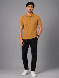 Signature Men Classic Fit Mustard Yellow Polo T-Shirt