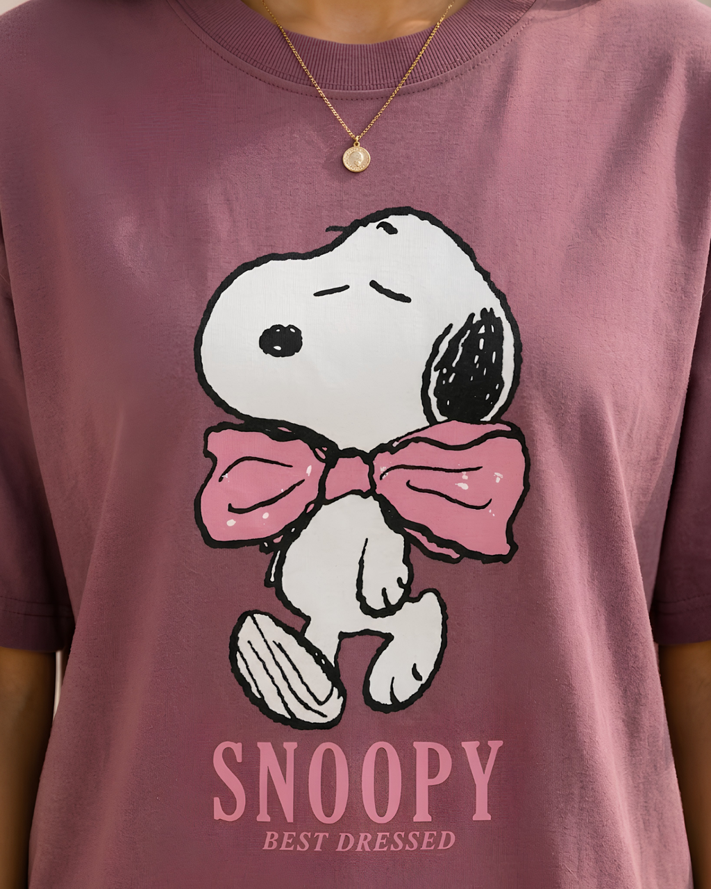 Women Cute Snoopy Cartoon Graphic T-Shirt