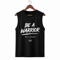Be A Warrior Black Men's Graphic Tank Top