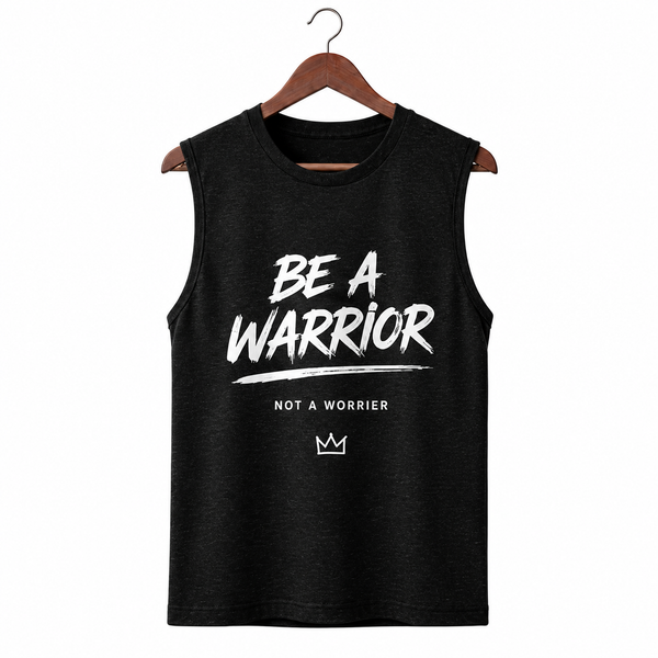 Be A Warrior Black Men's Graphic Tank Top