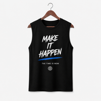Make It Happen Black Men's Graphic Tank Top