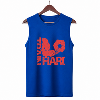 Muscle Heart Royal Blue Men's Graphic Tank Top