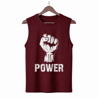 Power Maroon Men's Graphic Tank Top