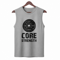 Core Strength Grey Heather Men's Graphic Tank Top