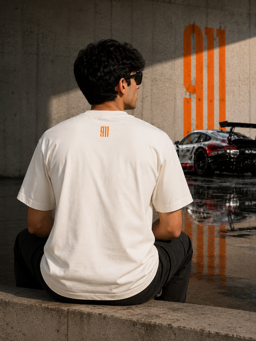 911 Velocity Graphic Men Oversized T-Shirt
