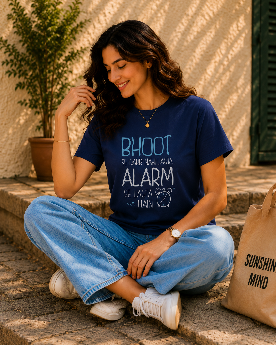 Morning Struggle Typography Women T-Shirt