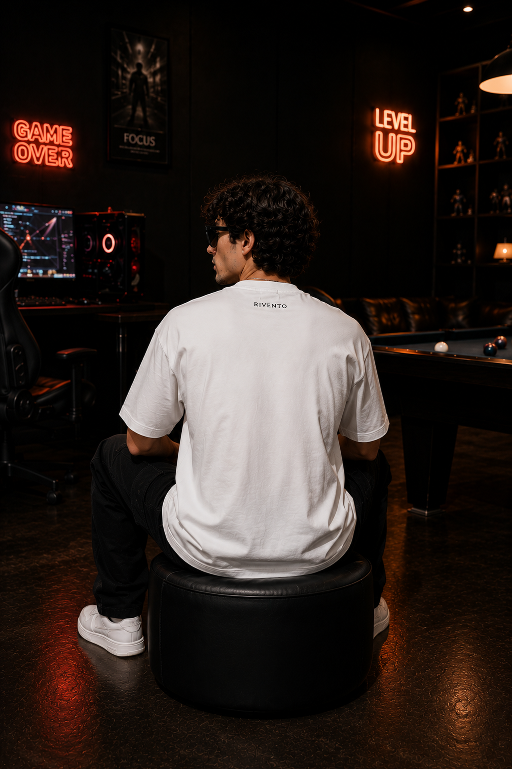 Night Watcher Oversized Graphic T-Shirt for Men