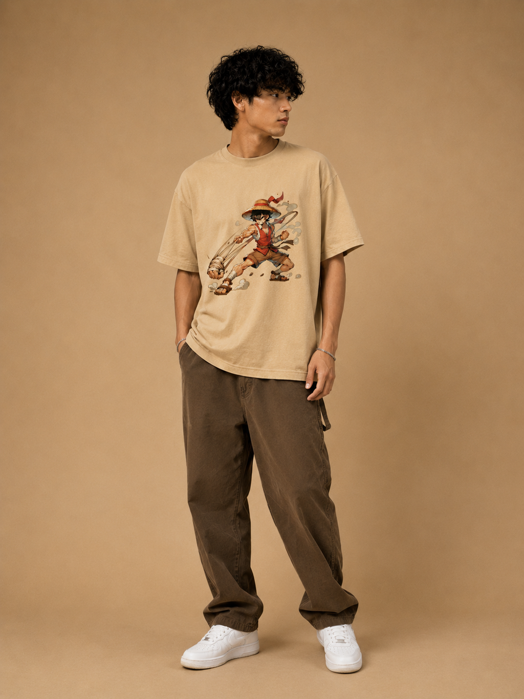 Luffy Warrior Oversized Graphic T-Shirt for Men