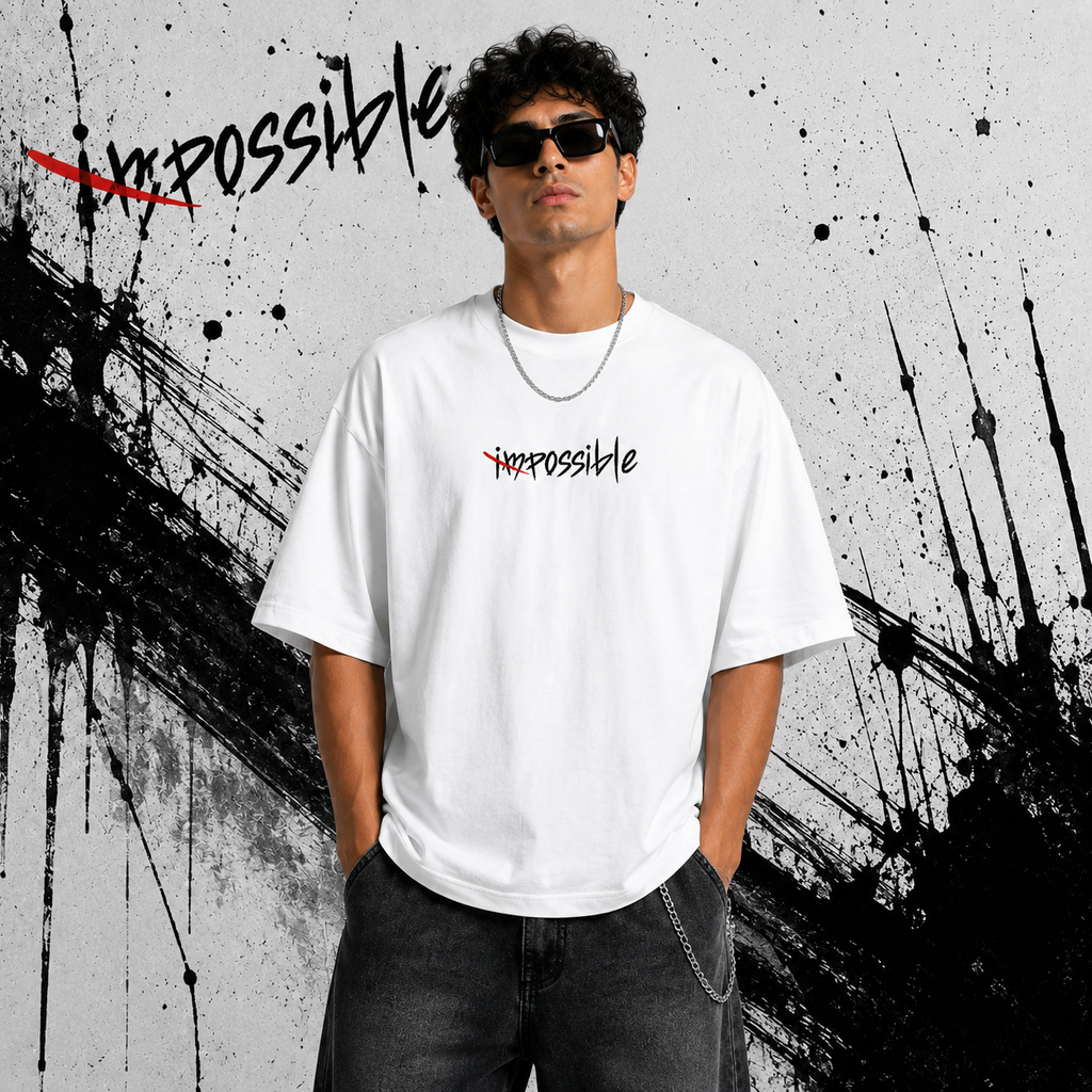 Beyond Impossible Oversized Graphic T-Shirt for Men