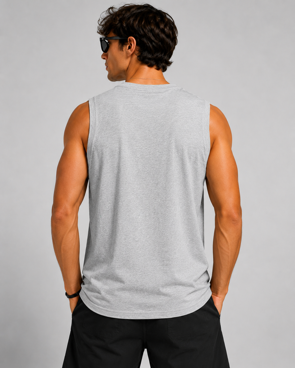 Urban Rider Sketch Graphic Gray Tank Top