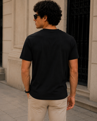 Men's Premium Black Supima Cotton Classic Fit Solid T-Shirt