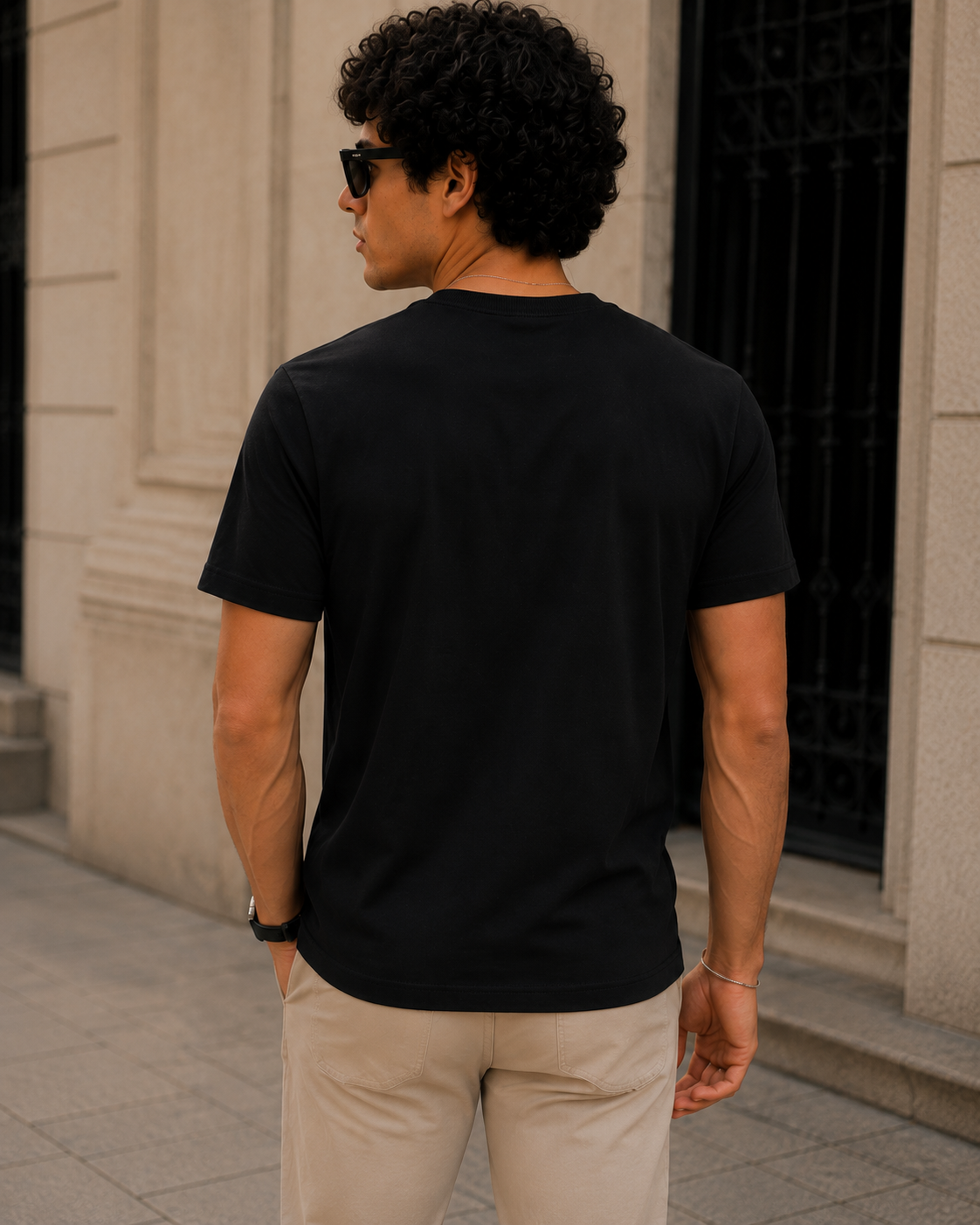 Men's Premium Black Supima Cotton Classic Fit Solid T-Shirt