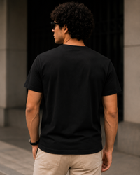 Softcore Men's Premium Black Classic Fit Solid T-Shirt