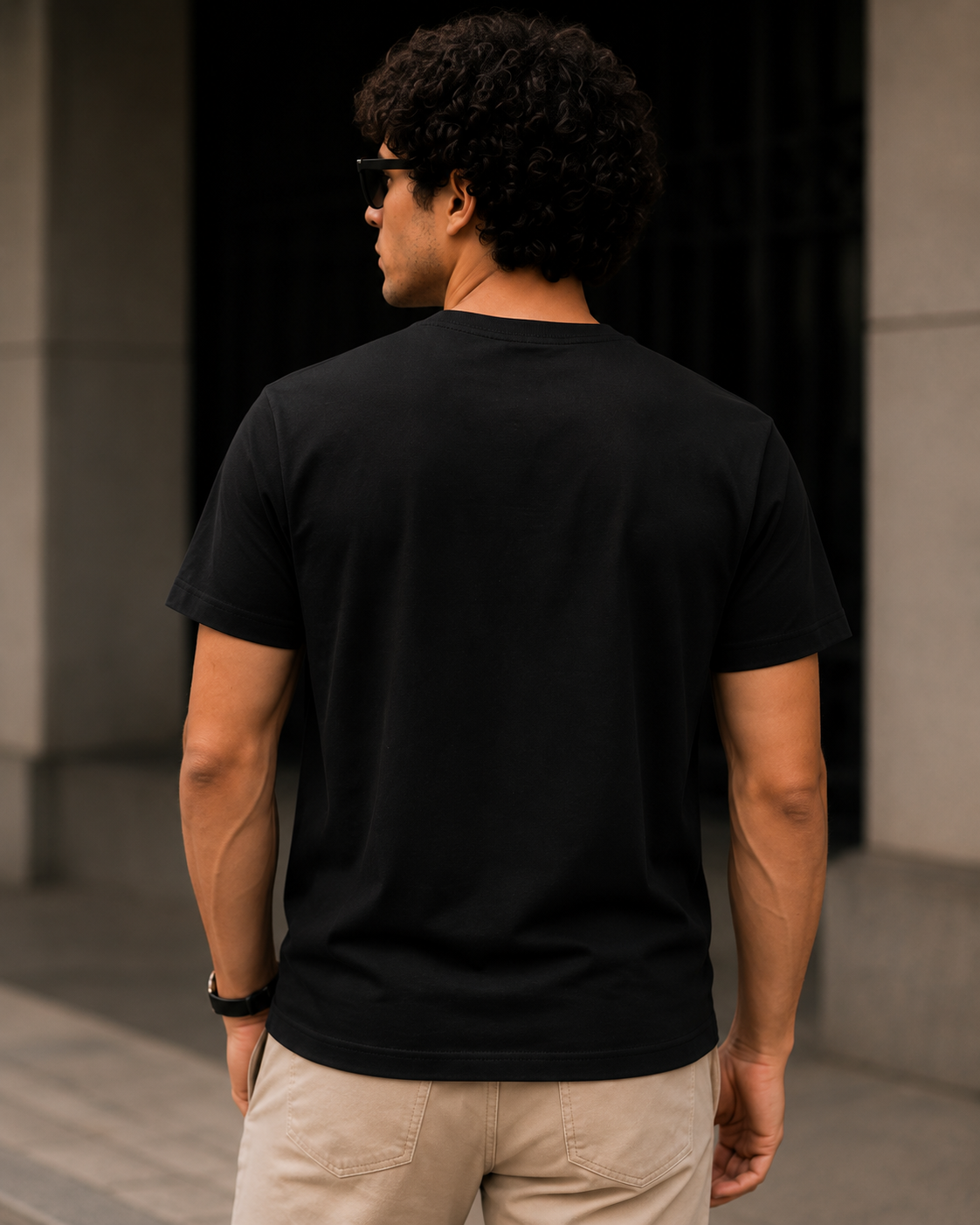 Softcore Men's Premium Black Classic Fit Solid T-Shirt