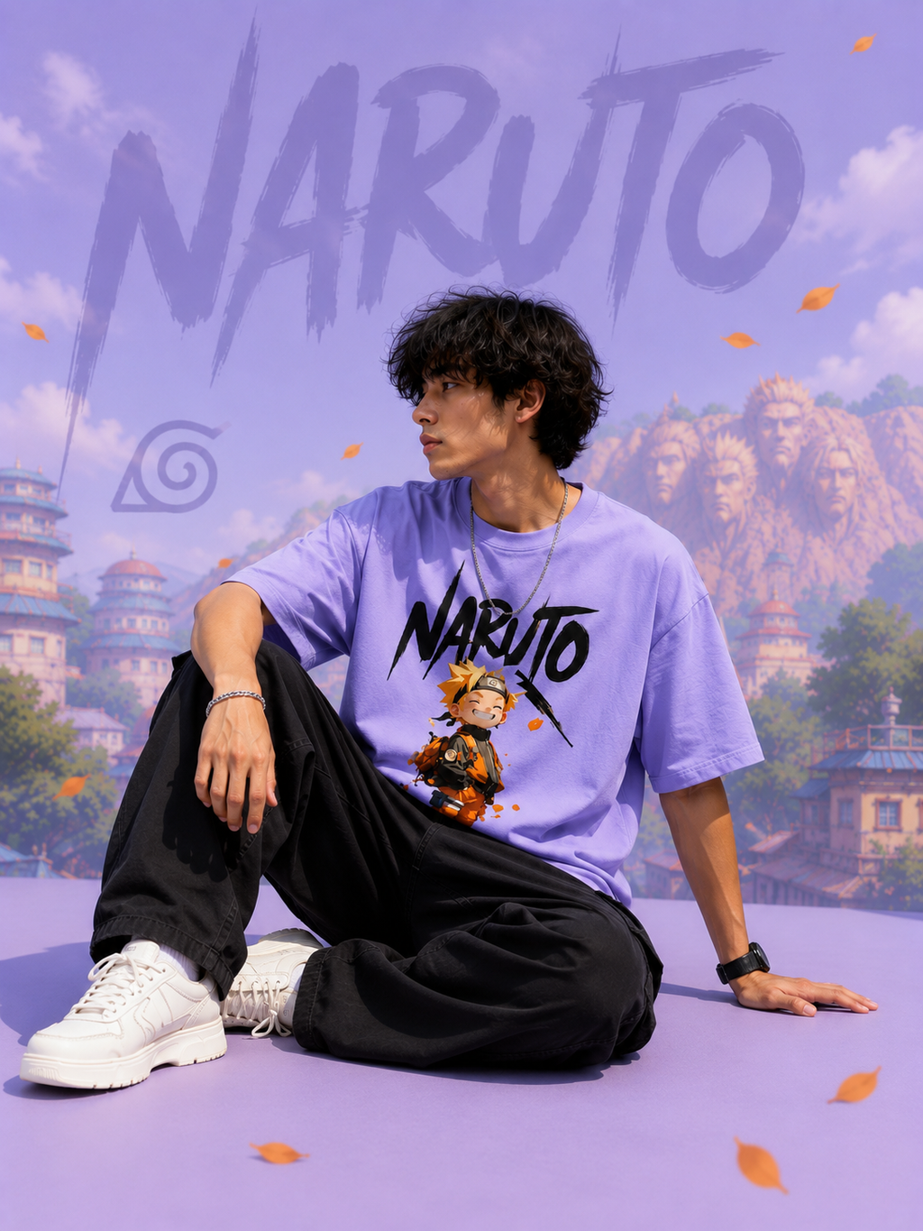 Naruto Legacy Oversized Graphic T-Shirt for Men