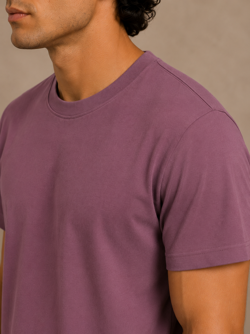 Softcore Men's Premium Mauve Classic Fit Solid T-Shirt