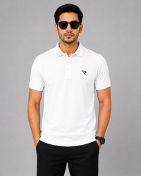 Signature Men Classic Fit White Polo T-Shirt