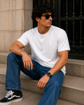 Men's Signature Classic White Classic Fit Cotton Solid T-Shirt