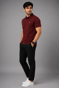Signature Men Classic Fit Red Polo T-Shirt