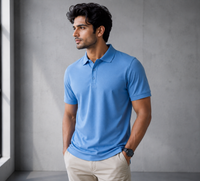 Signature Men Classic Fit Ocean Blue Polo T-Shirt