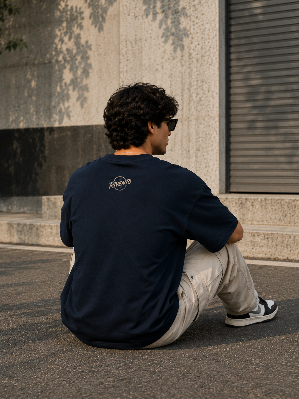 Never Give Up Wolf Graphic Oversized T-Shirt for Men