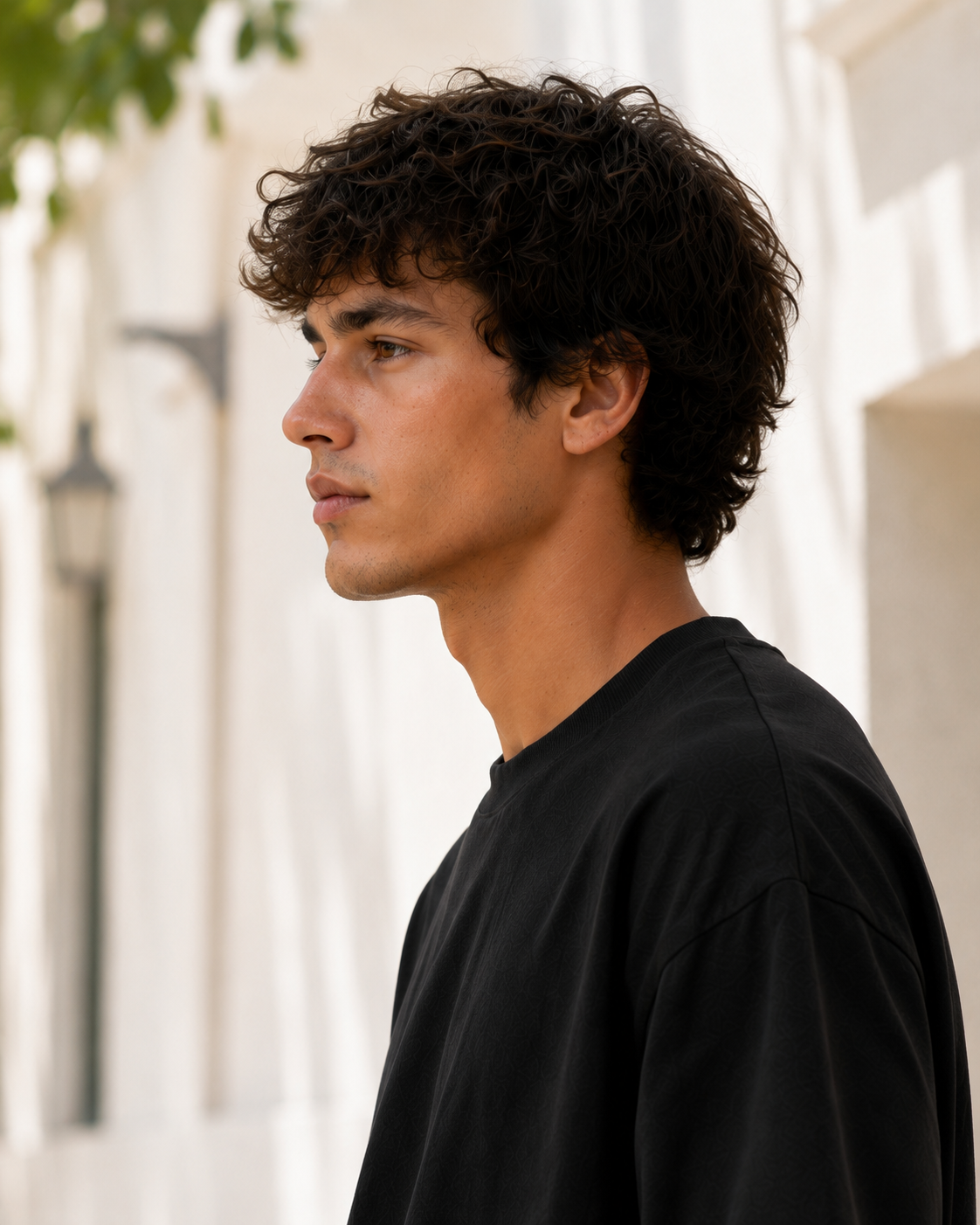 Men's Premium Black Oversized Cotton Solid T-Shirt