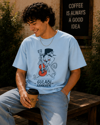 Retro Gulabi Aankhen Oversized T-Shirt for Men