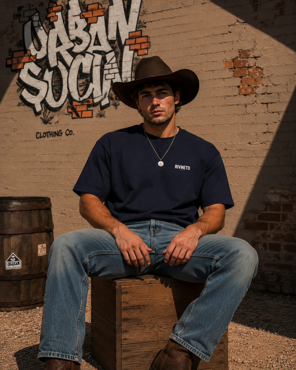 Urban Social Graffiti Oversized T-Shirt for Men