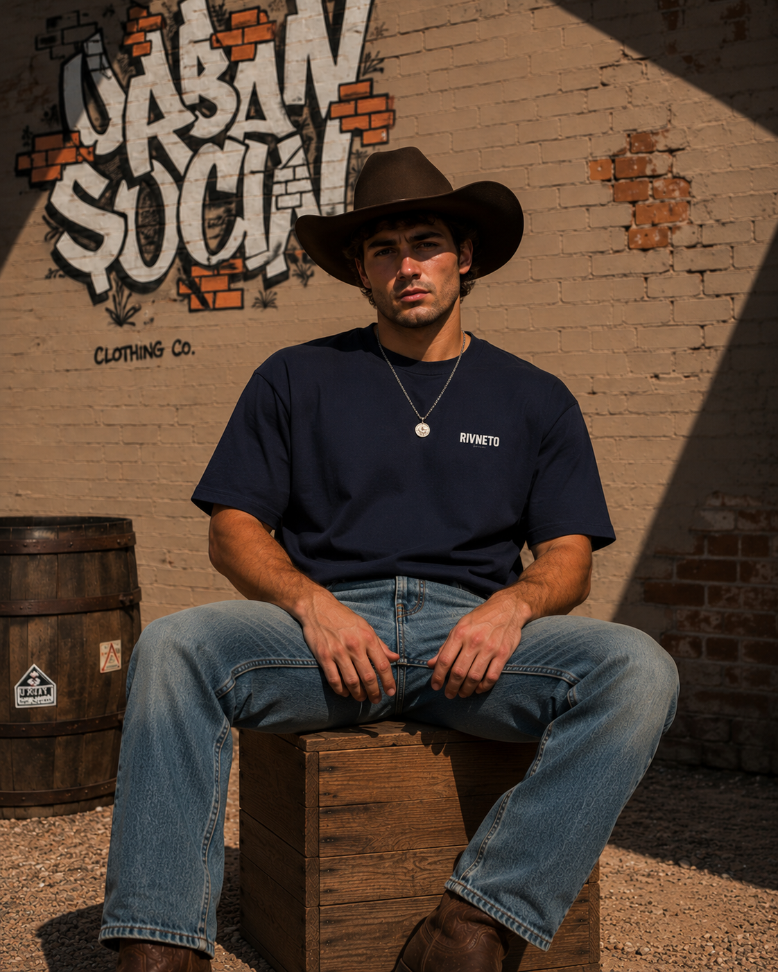 Urban Social Graffiti Oversized T-Shirt for Men