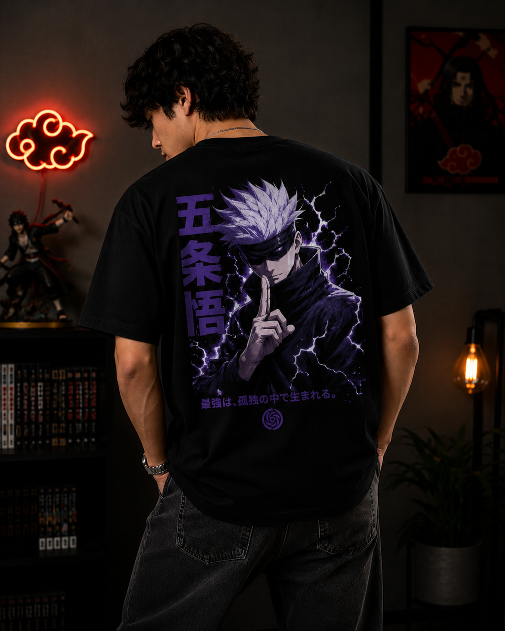 Shadow Surge Oversized Graphic T-Shirt for Men