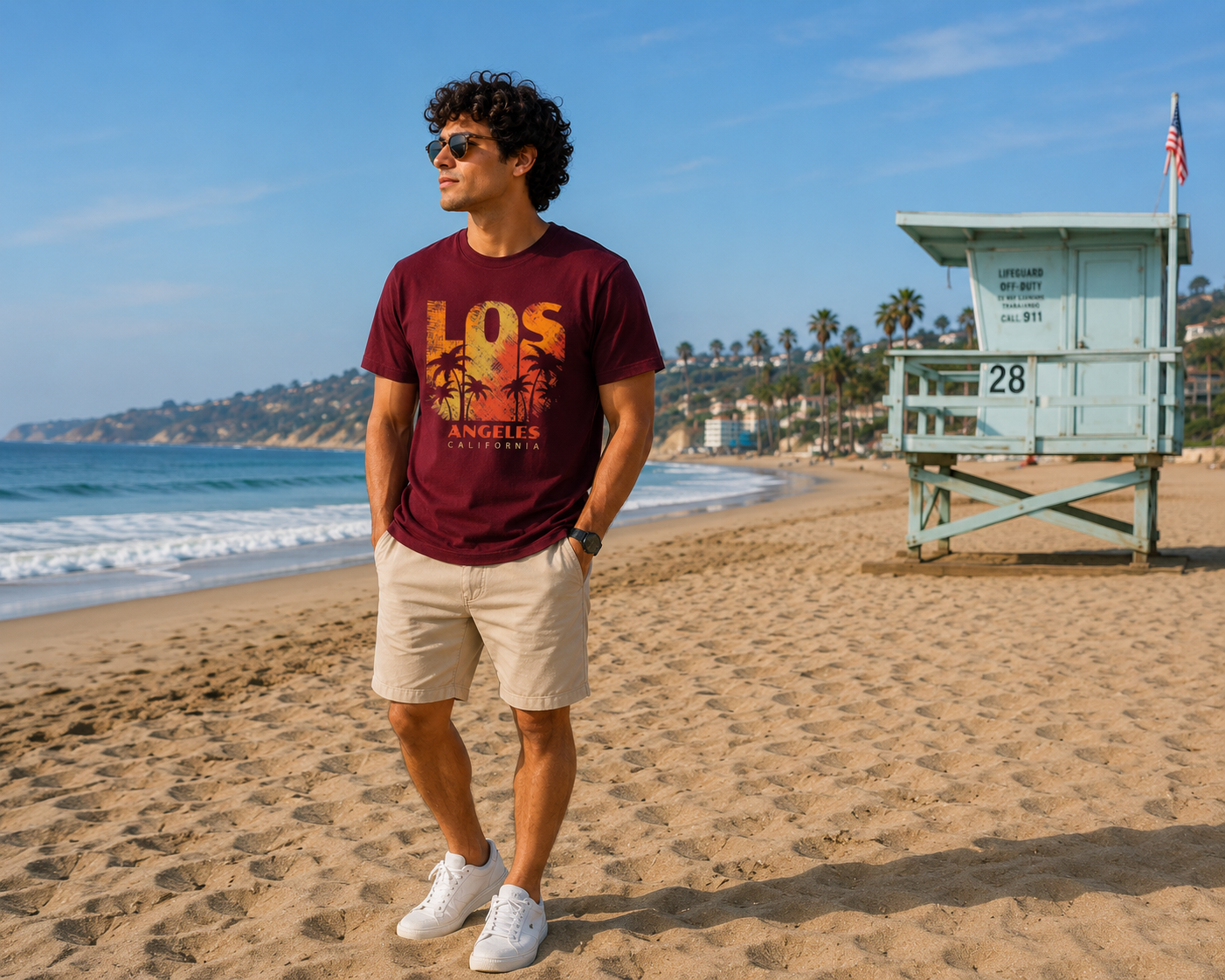 Los Angeles California Men Classic Fit Graphic T-Shirt
