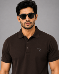 Signature Men Classic Fit Brown Polo T-Shirt