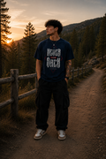 Never Look Back Men Classic Fit Motivational Graphic T-Shirt