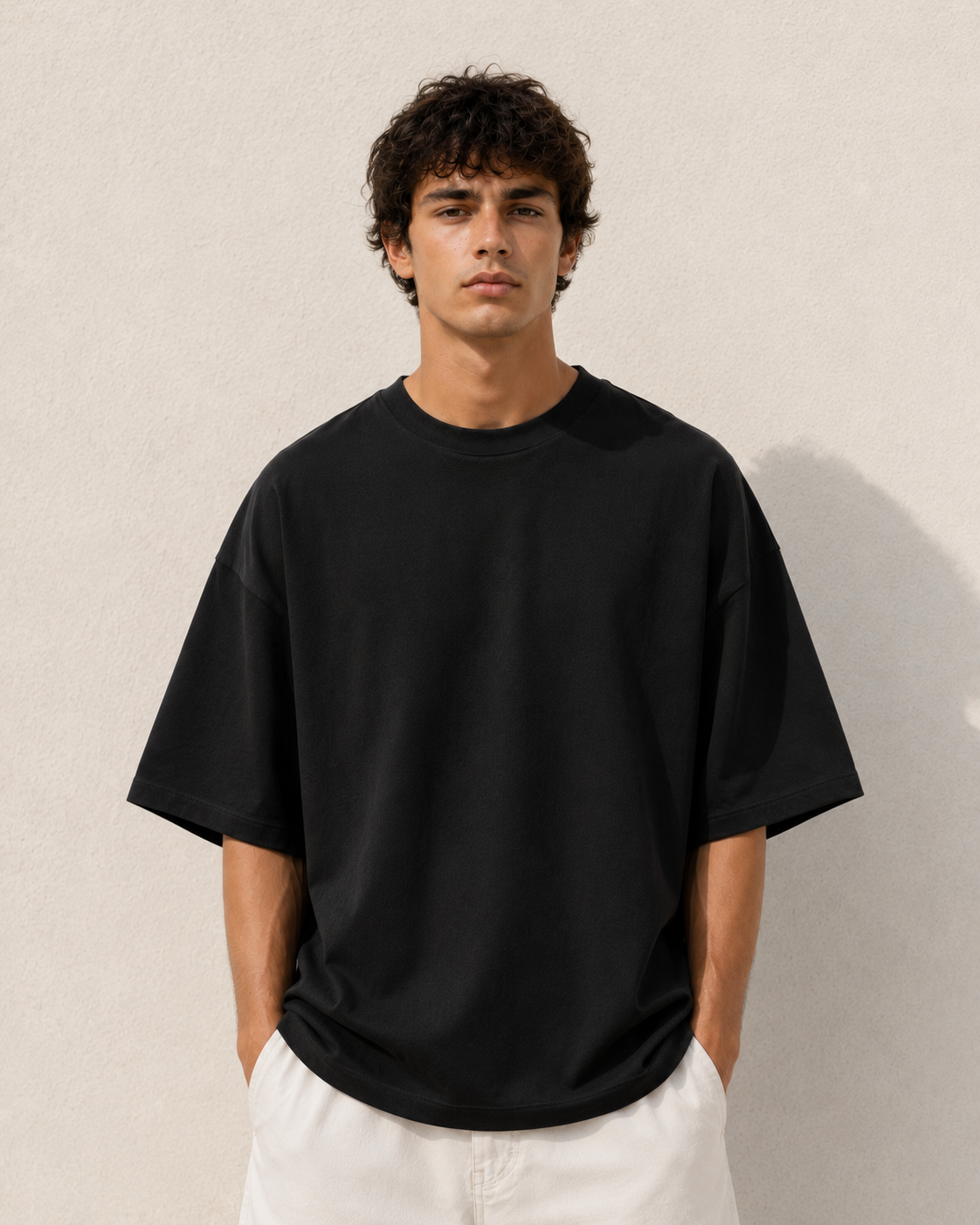 Men's Black Oversized Drop Shoulder T-Shirt