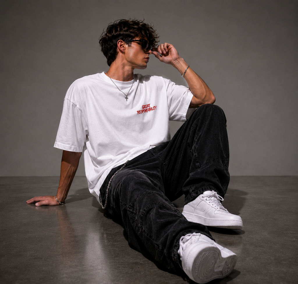 Spider Legacy Oversized Graphic T-Shirt for Men