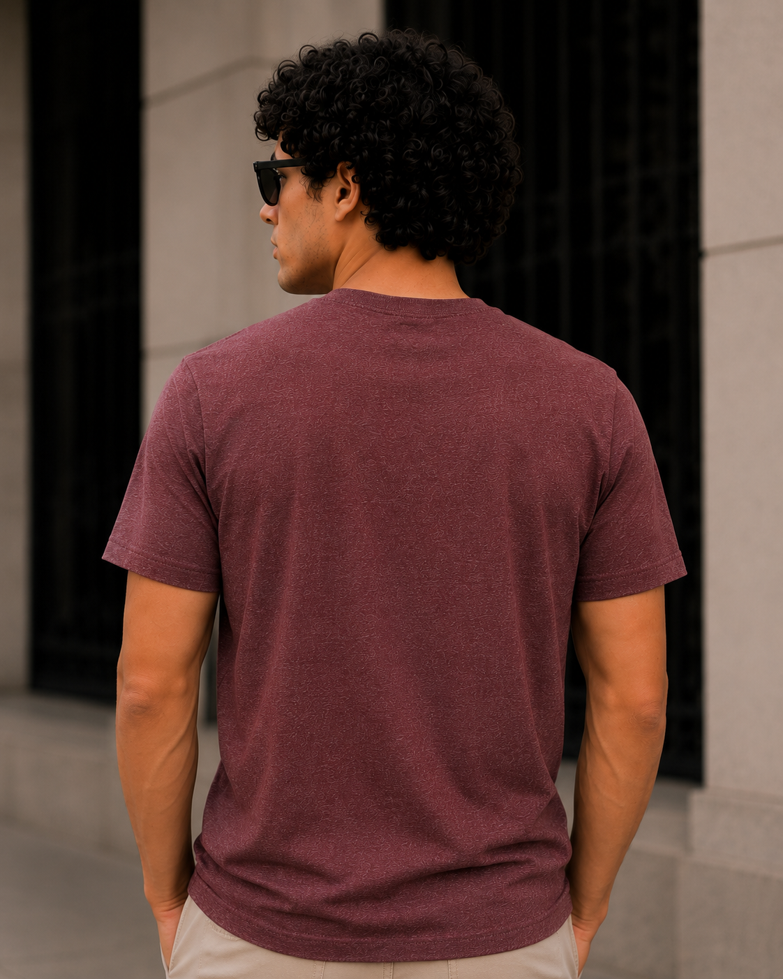 Softcore Men's Premium Cardinal Heather Classic Fit Solid T-Shirt