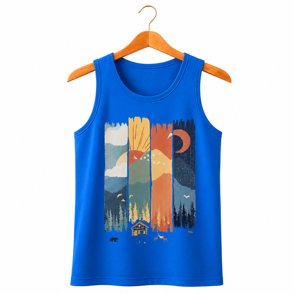 Wild Horizon Royal Blue Tank Top